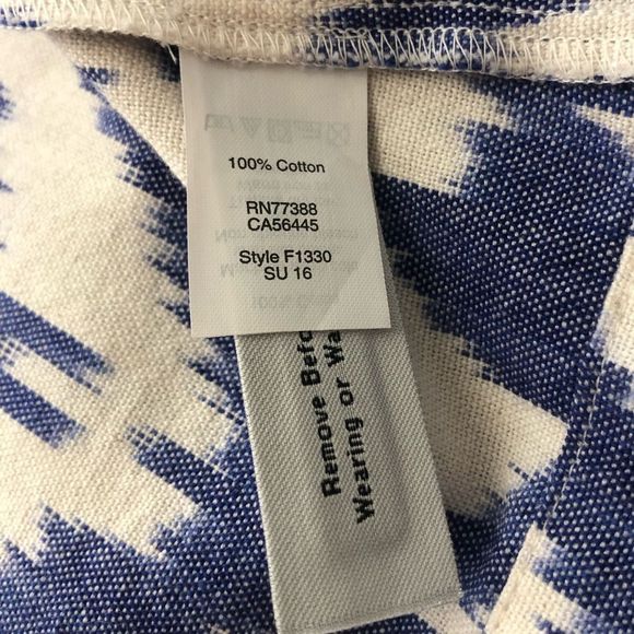 Madewell Balcony Off-the-Shoulder Top in Blue Ikat Print size Extra Small XS - Picture 12 of 15